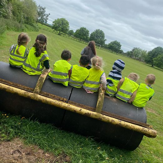 A pre-schooler on a woodland adventure