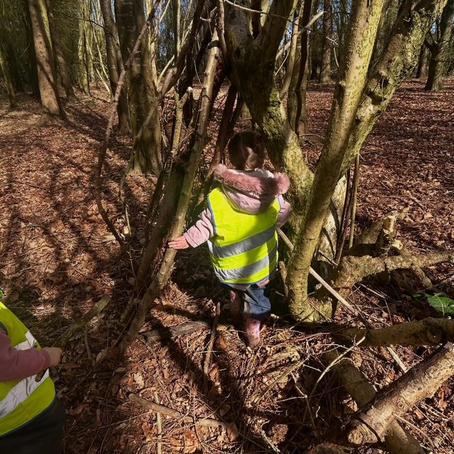 Out in the woods at Clifton Upon Teme Forest School